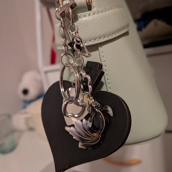 Handmade by Gina Accessories - BagCharms Spade with Heart Koi Fish And Stars